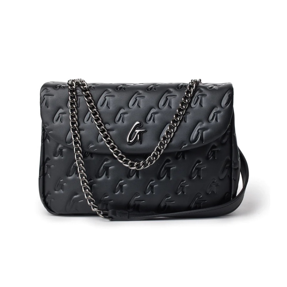 Mia Ray Glam-Aholic Medium Monogram Flap Bag